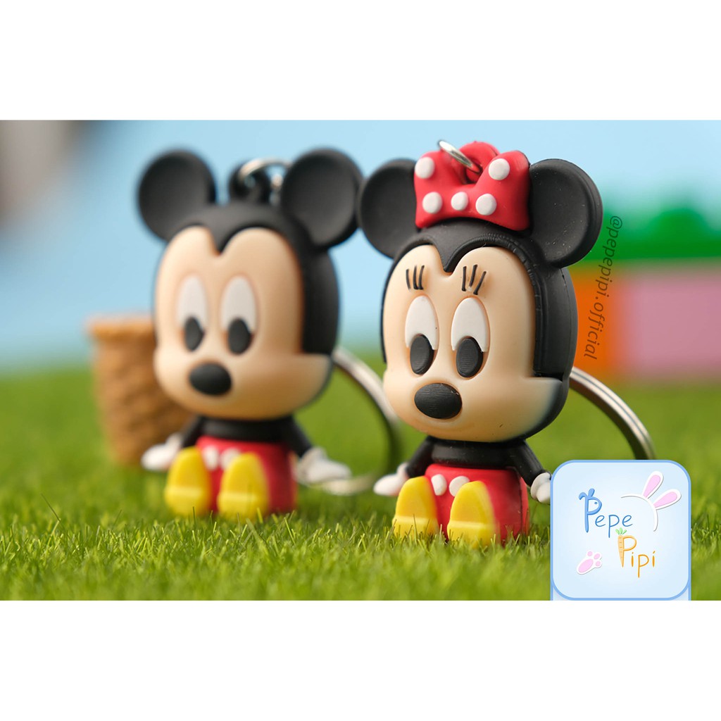 Gantungan Kunci Mickey Minnie Mouse Ganci Keychain Gantung Hiasan Aksesoris Tas Tikus Miki Mini