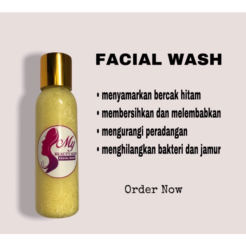 facial wash by mybeautyskin_care / facial wash whitening / facial wash lemon / sabun lemon