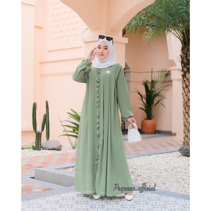 DRESS KONDANGAN - ASMIRANDA MAXY DRESS FREE BROSS - DRESS GAMIS CERUTY COCOK UNTUK ACARA KONDANGAN