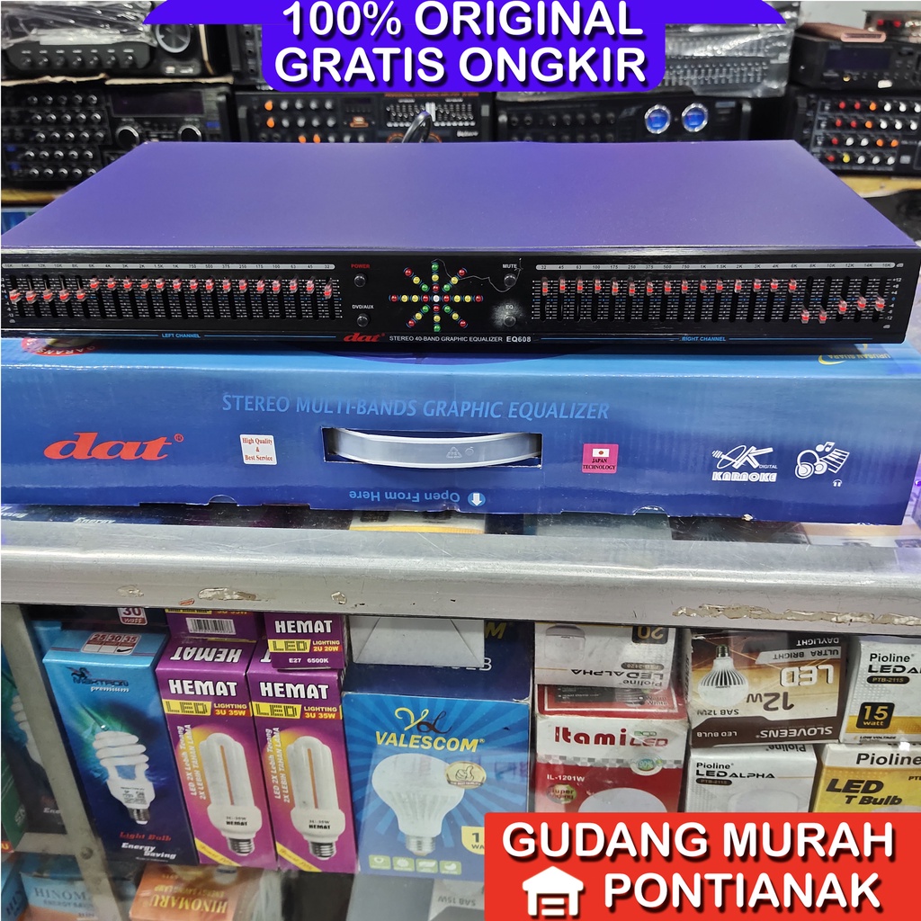 Equalizer DAT EQ-608 Penjernih suara Amplifier aqualizer original asli EQ 608