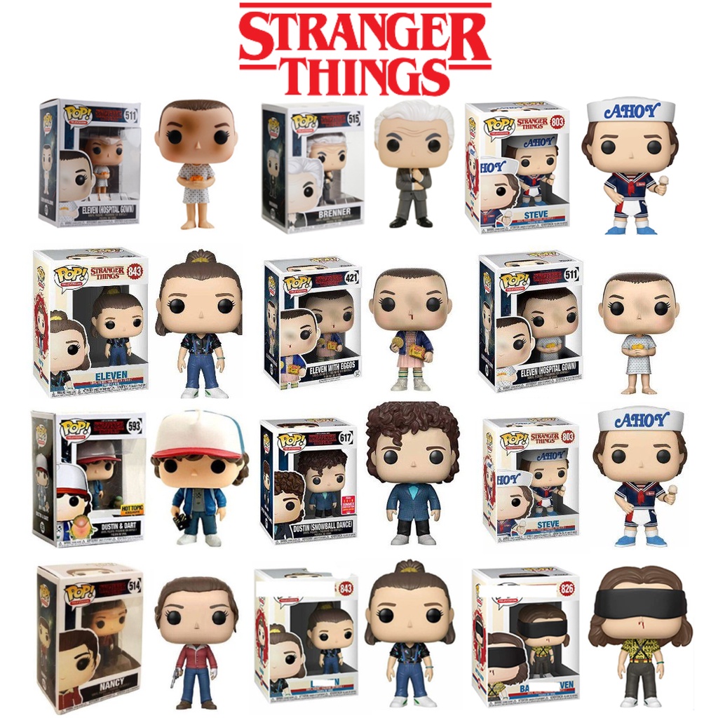 Funko POP Stranger Things Action Figures Model Toys TV Dustin Steve Eleven Demogorgon  Brenner Nancy Brenner Action Figure Toys Doll Toy Kids Adults Baby Halloween Gift