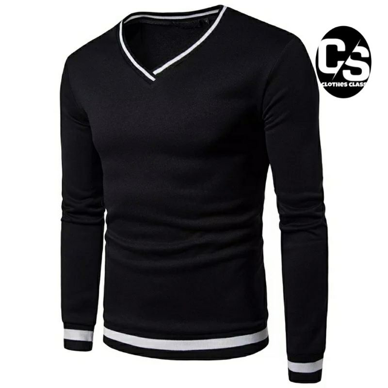 Sweater Rajut Pria / Sweater V-Neck Pria Katun Premium