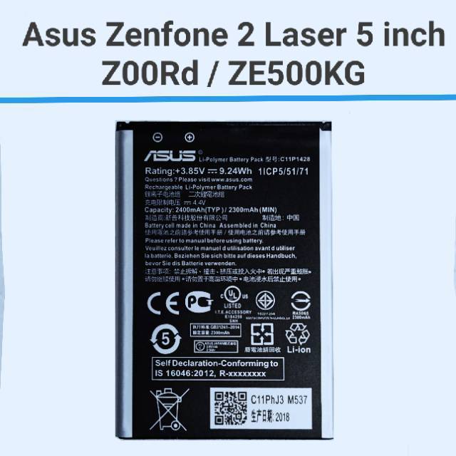 Baterai Original Asus Zenfone 2 Laser ZE550KL ZD551KL ZE601KL Zenfone Selfie ZD551KL Z5E500KG Z00Rd