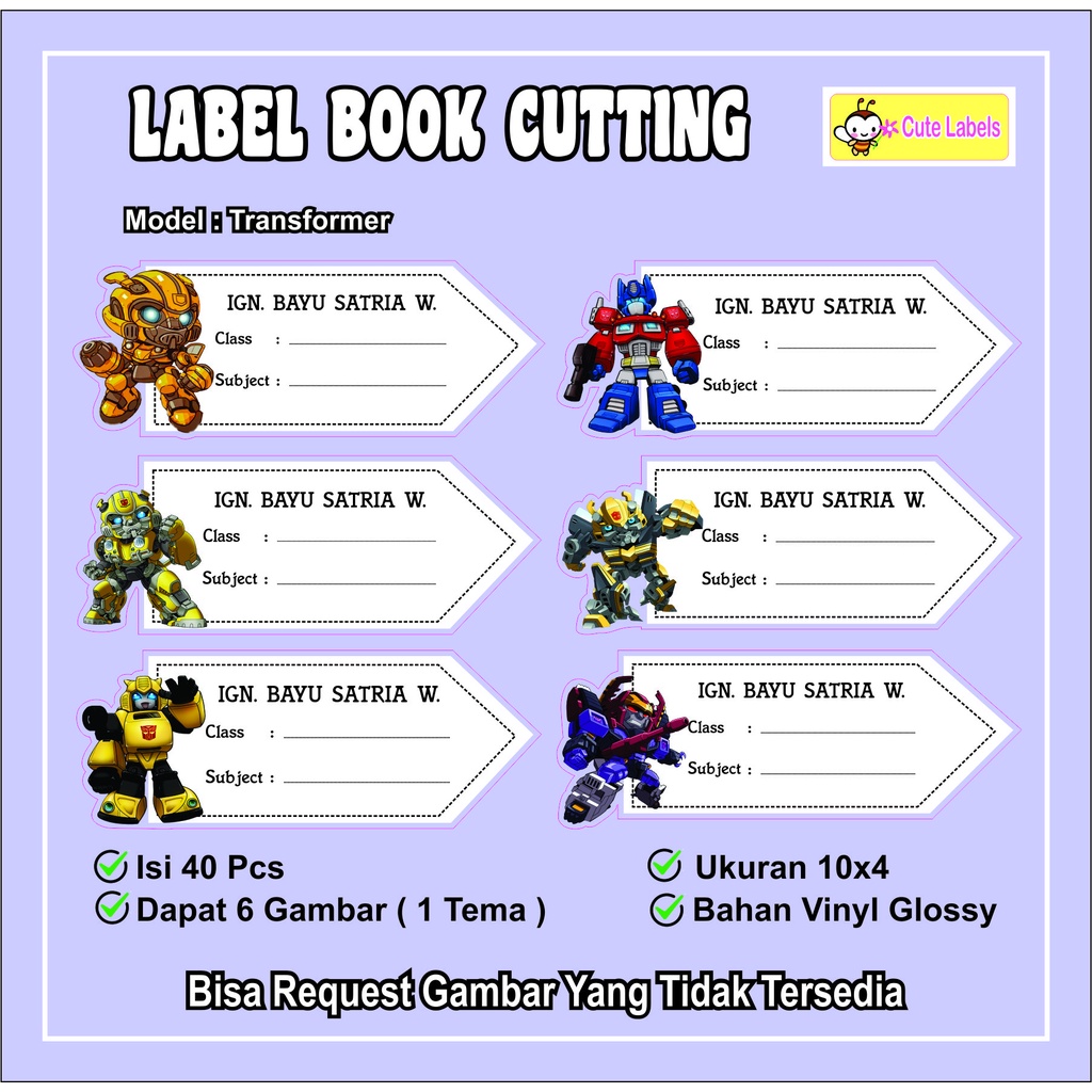 

Label Book Cutting TRANSFORMER