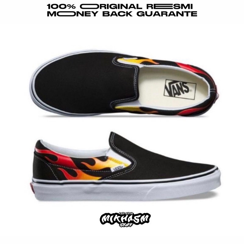 VANS SLIP ON FLAME RED ORIGINAL RESMI