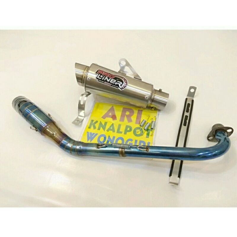 knalpot racing pro liner bluemoon kolong leher bluemoon Jupiter Z Vega Shogun Supra bebek kharisma