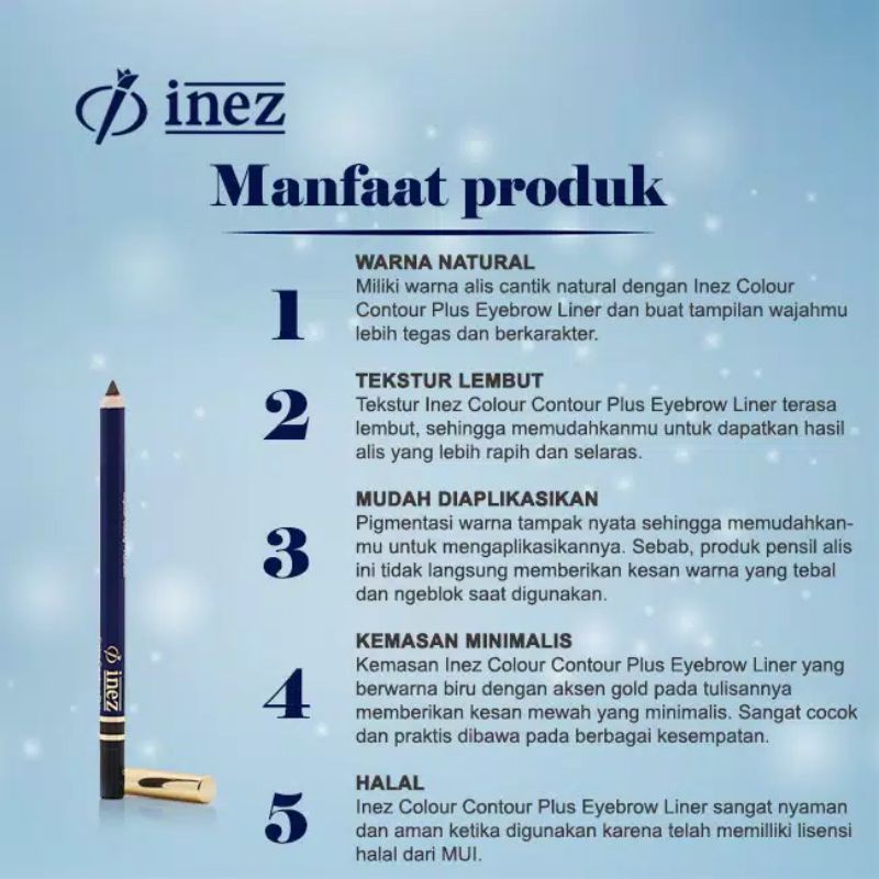 INEZ Colour Contour Plus Eyebrow Pencil Liner / Pensil Alis