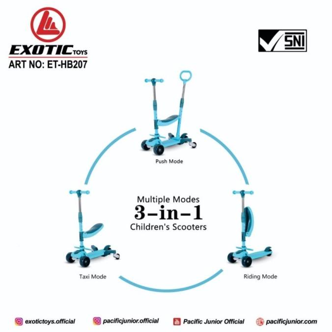 Exotic Scooter HB-207 Skuter Otoped Anak Multifungsi
