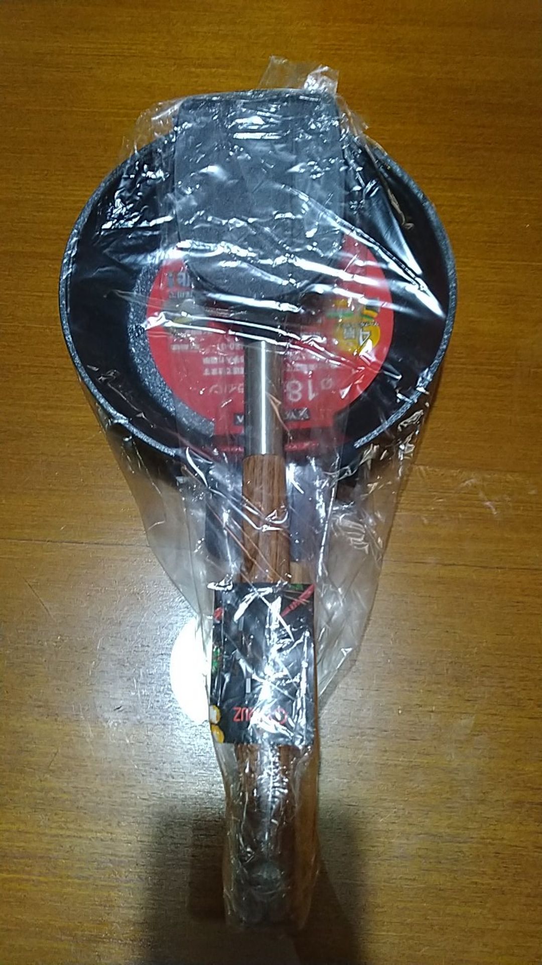 Cypruz Am0995 Am0996 Am0997  Spatula Turner Lubang Gagang Motif Kayu Spatula Sutil Sodet