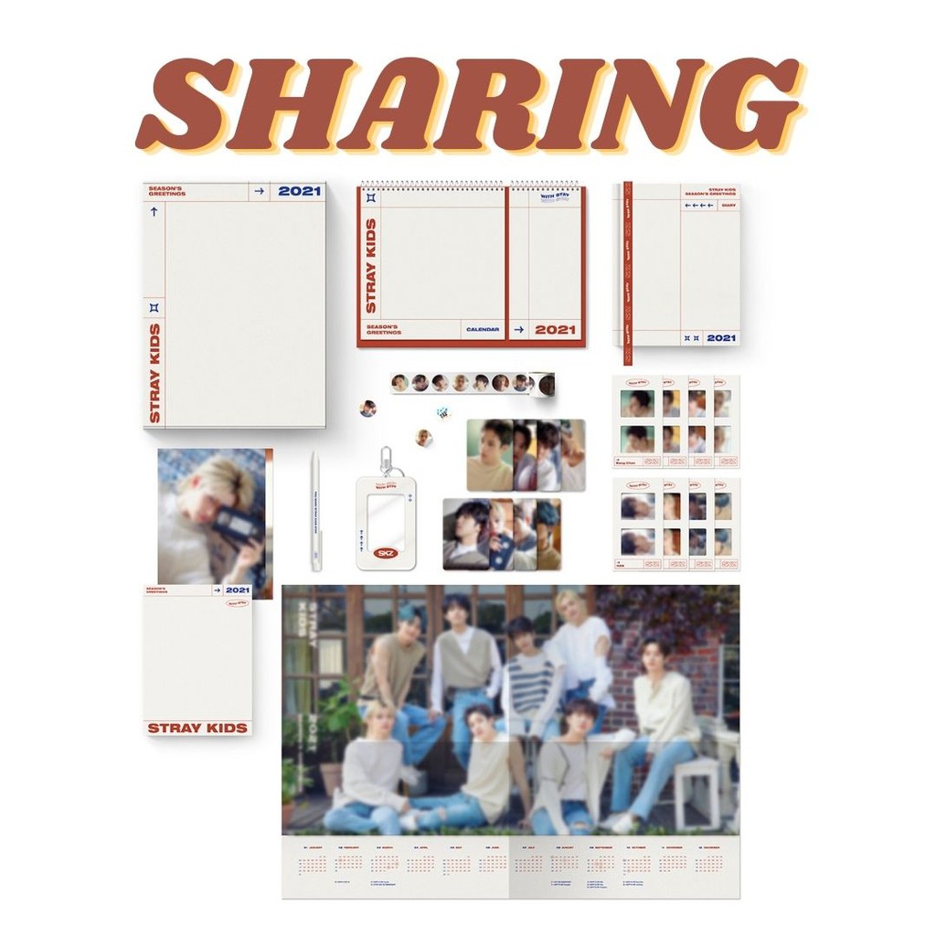 [PO] STRAY KIDS: 2021 SEASON'S GREETINGS - DIARY/CALENDER/PHOTOCARD CASE/MEMBER SET/BALL PEN SG