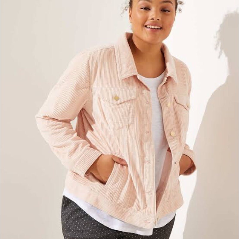 Loft Peach Love Corduroy Jacket