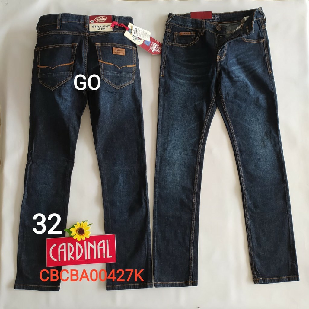 gos  32 CARDINAL CBCBA Celana Panjang Jeans Reguler Fit Slim Fit Straight Slim Bawahan Laki Dewasa