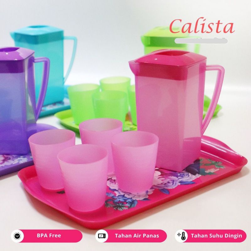 Jual Calista 1 Set Nampan Dengan Teko And Gelas Topan Set Shopee Indonesia 2338