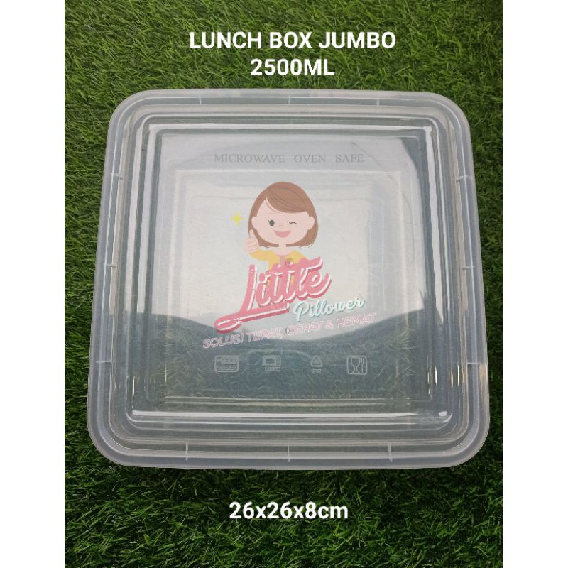 LUNCH BOX JUMBO 2500ML - THINWALL JUMBO 2500ML - Kotak Makan Plastik Besar