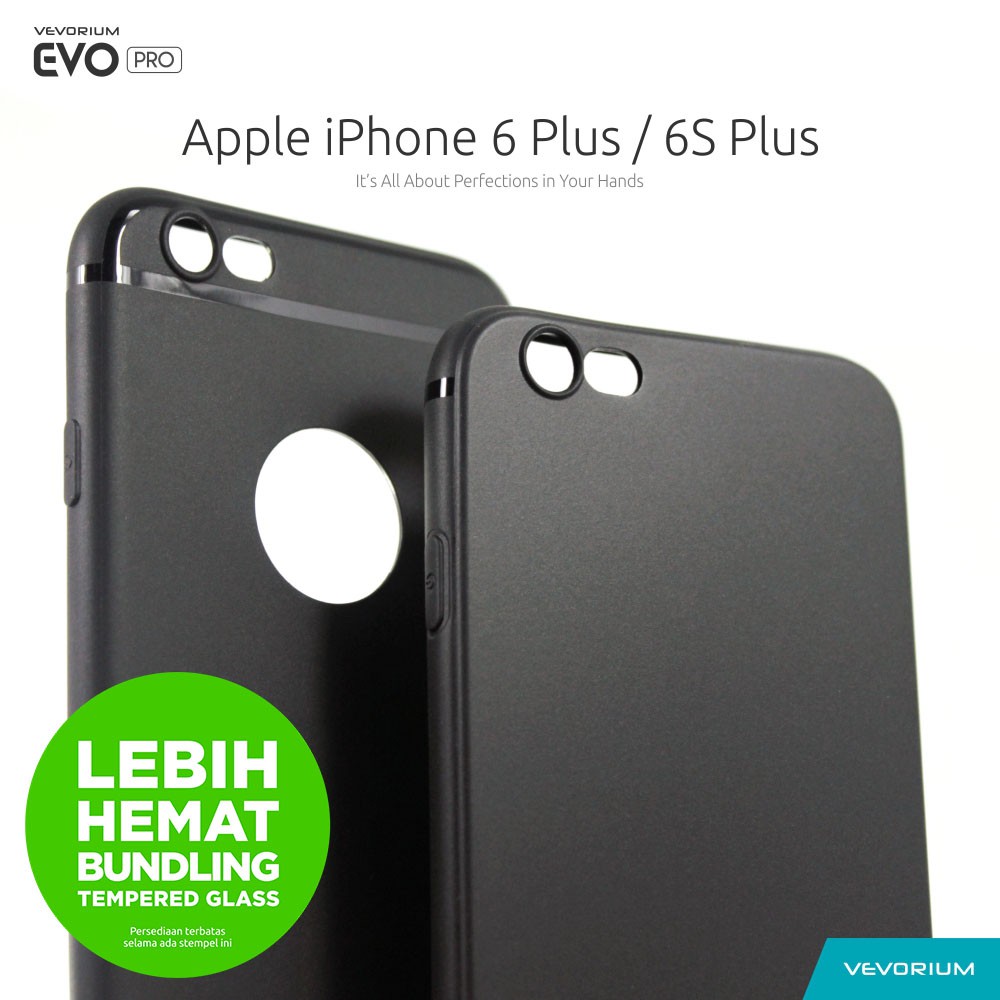 VEVORIUM EVO PRO Apple iPhone 6 Plus 6S Plus Soft Case Softcase dan Tempered Glass