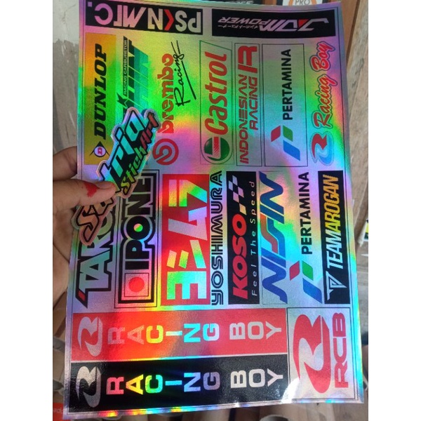 Stiker Pack Sponsor Racing Hologram Murah Grosir Stiker Racing Pack