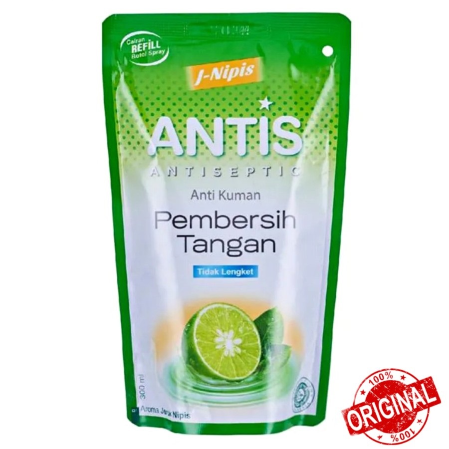 ANTIS Refill Hand SANITIZER 300 ML Wangi Jeruk Nipis ANTI SEPTIC MURAH