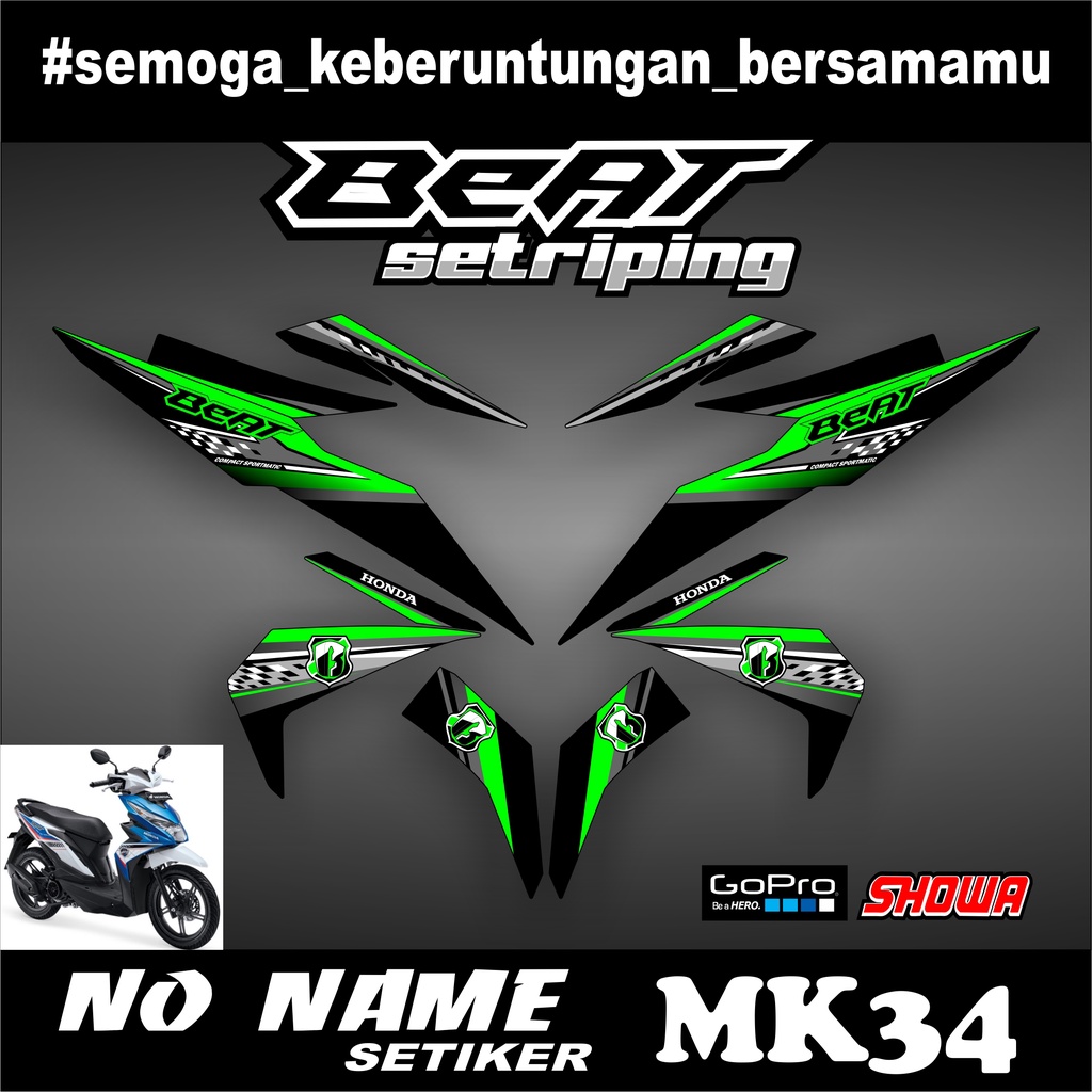 Striping stiker setiker Motor Beat esp (mk34) 2016 2017 2018 2019 / Fi New Esp Iss Variasi Honda 002