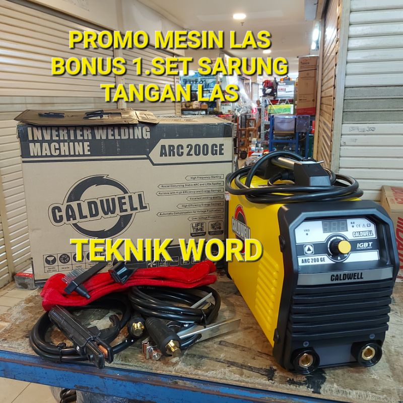 Mesin Las Inverter Caldwell ARC 200 GE, Portable IGBT 8-200A dengan Proteksi Lengkap