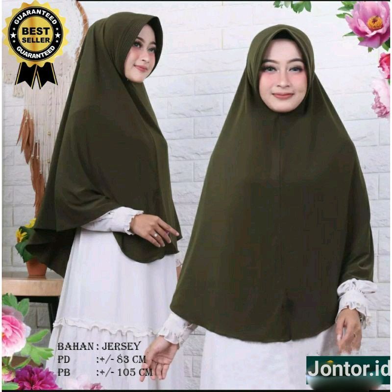 Jilbab Khimar Bergo Jersey Hamidah | Bergo jersey jumbo | Jilbab instan simple pet