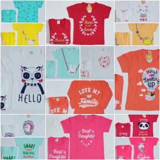  Kaos  Anak  little m Perempuan  lengan  pendek  Shopee Indonesia