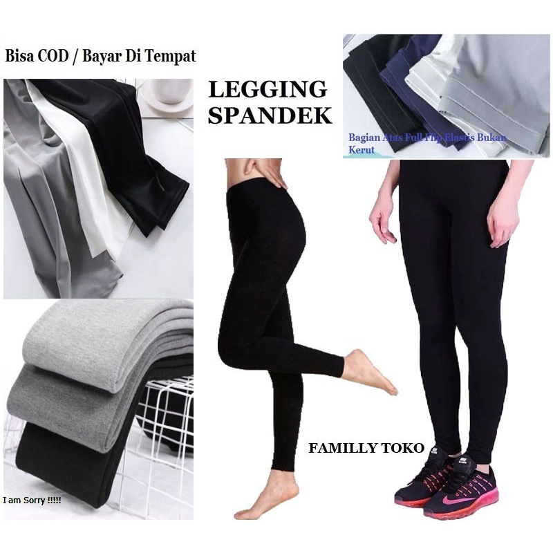 Legging Wanita Polos / Legging Basic / Lejing / Legging standar dan Jumbo/ Legging panjang standart/ Legging Panjang Spandex L XL XXXL Leging Panjang Premium Wanita