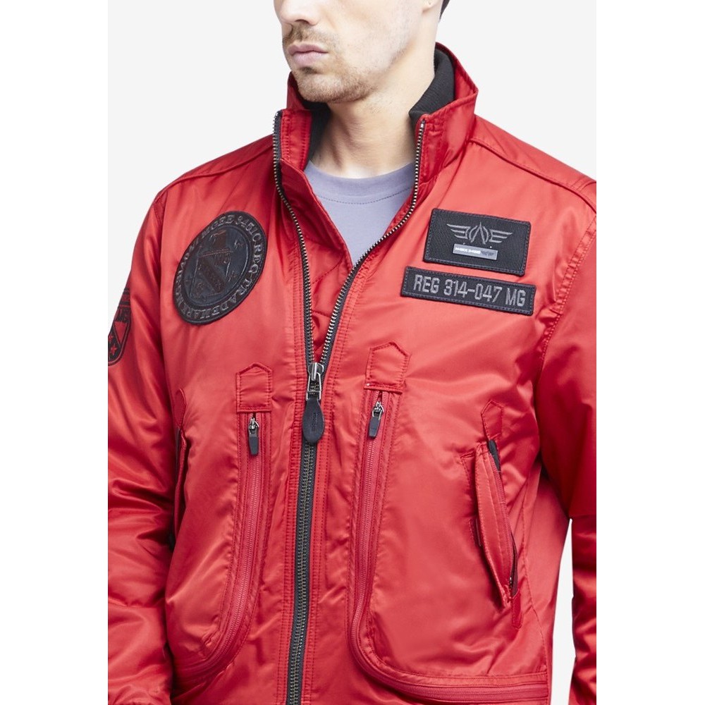 Jaket Bomber Pria MGee 3451C Original Outwear Cross 018 Red