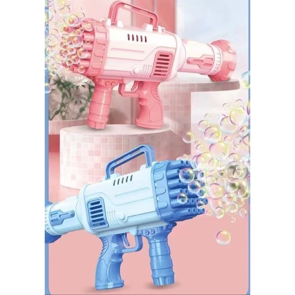 [FUNNY]32 Lubang Automatic Bubble Gun/ Pistol Tembak Bubble Gelembung Jumbo Automatic / Mainan Tembak Gelembung Busa Jumbo