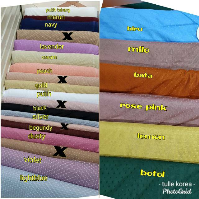 Promo 12.12 Sale Kain tile polkadot. Kain tile dot. Tulle polkadot. Tille polkadot. Bahan tile. Kain