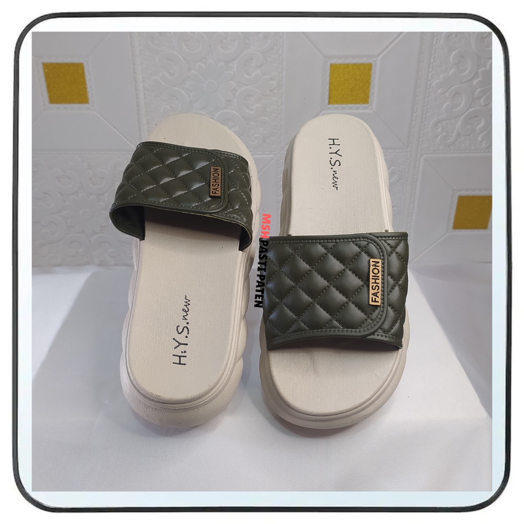 Sandal Jelly Selop Wedgses Wanita Terbaru Hys Ori