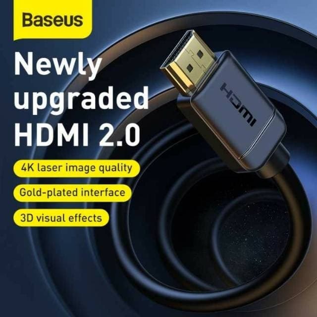 BASEUS Kabel HDMI to HDMI Male Upgrade HDMI V 2.0 4K, 3D Visual Effect