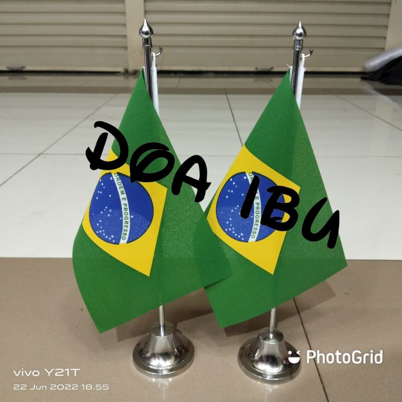 

best seller tiang stenlis meja+bendera BRAZIL ready stock