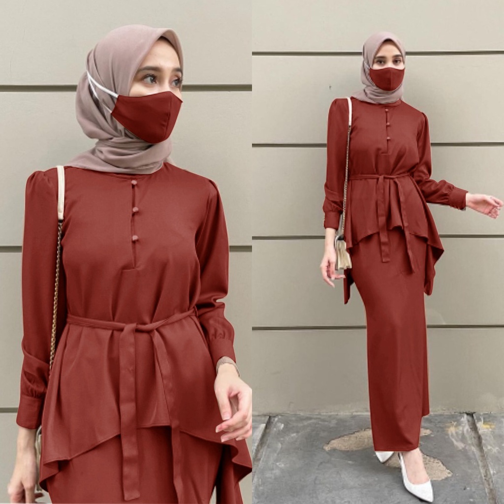 O2 Fashion / Set vanessa /  stelan muslim, pakaian muslim wanita