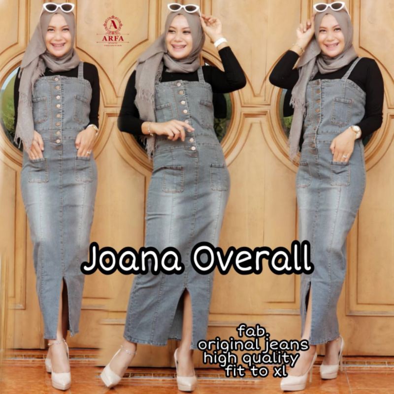 OVERAL DRES DELILA WANITA //OVERAL JEANS READY SIZE JUMBO..!!!