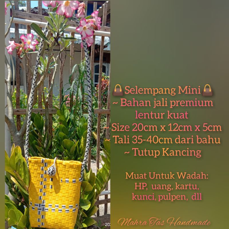 Tas Anyam Selempang HP, Sling bag, Tas Anyam Ponorogo