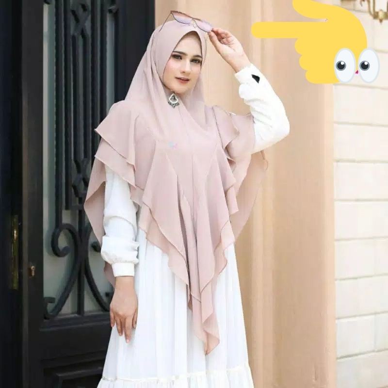 Khimar Hijab Jilbab Syari Kerudung Rempel TANIA Ceruty Premium Babydoll