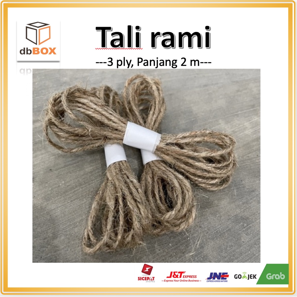 

TALI RAMI PANJANG 2 METER, tebal 3 ply, TALI GONI tali rami