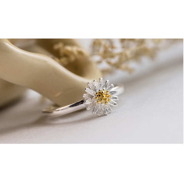 Cincin Anti Karat DAISY R066 Sterling Silver S925 Korean Fashion Style Womens Ring Lamaran Wanita