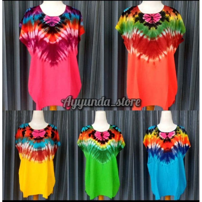 Baju Atasan Pelangi Bahan Santung Rayon