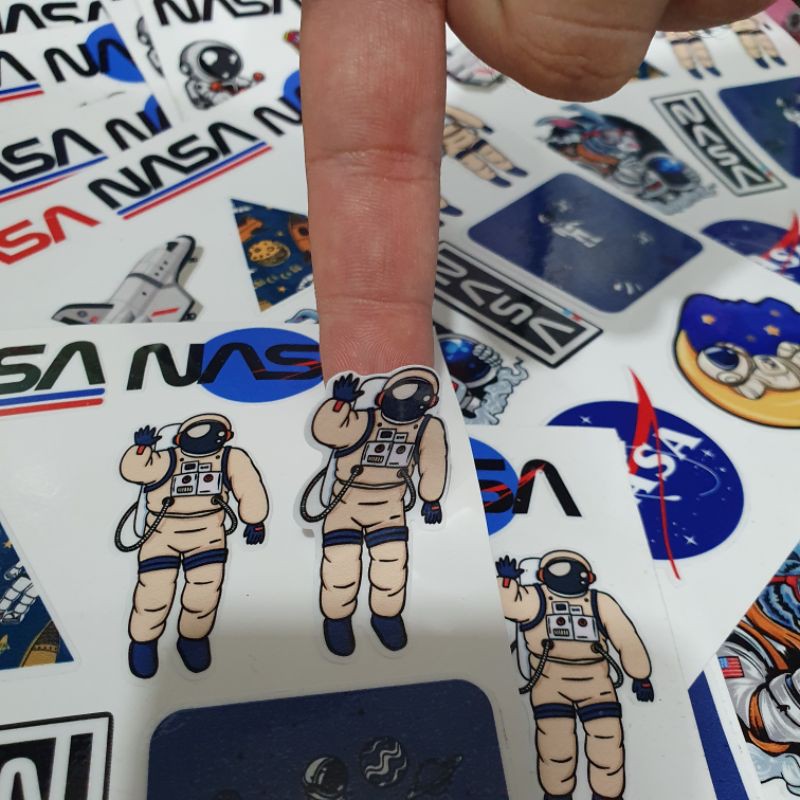 STIKER NASA /STICKER AESTHETIC / STICKER TUMBLR DECAL MOTOR HELM HANDPHONE  PRINT CUT