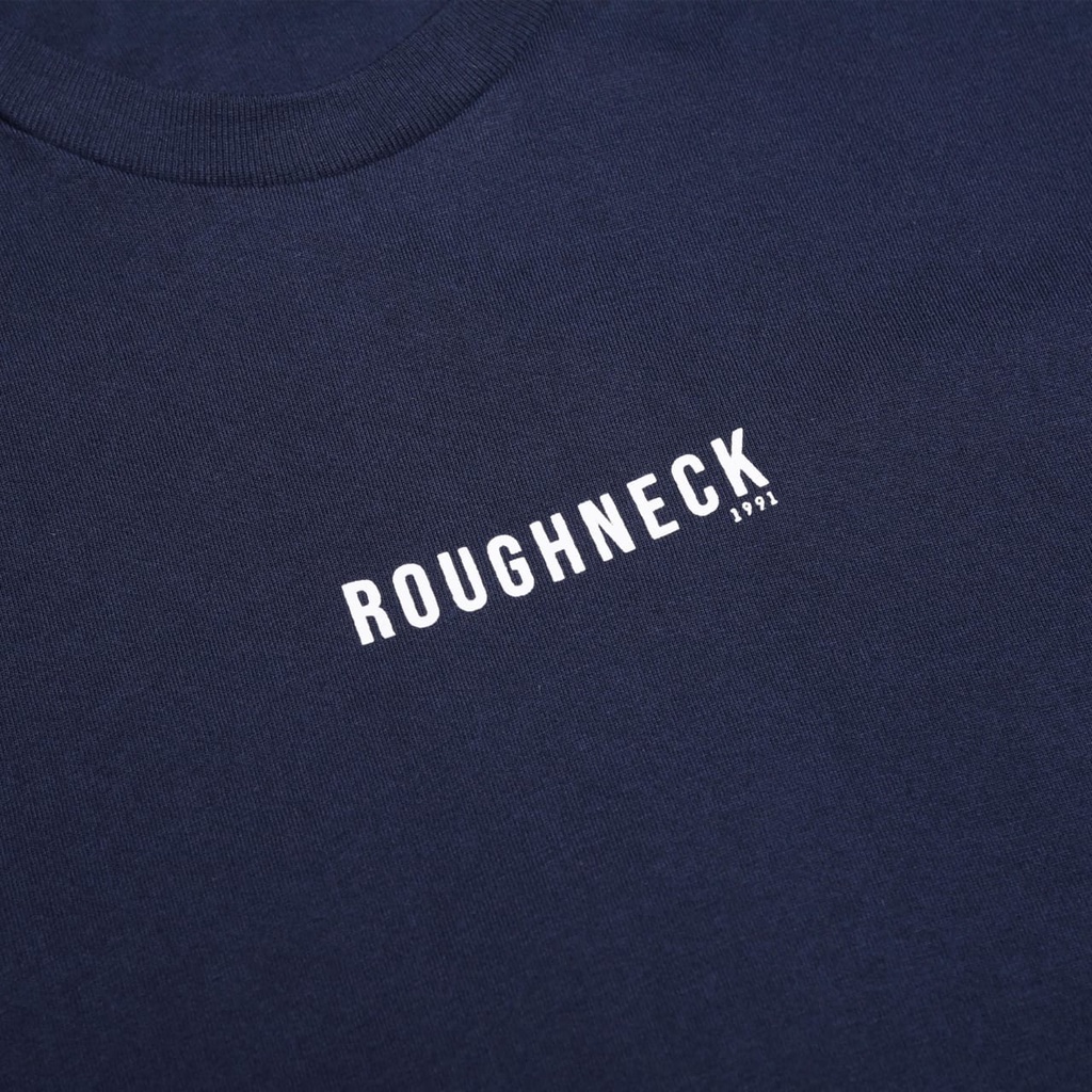 ROUGHNECK T-SHIRT FLOKING NAVY BLUE / BAJU KAOS ROUGHNECK 1991