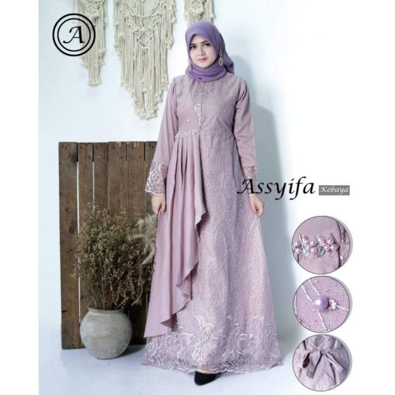 REAL PICT DRESS KONDANGAN/GAMIS TULLE MEWAH/BY ASSIFA