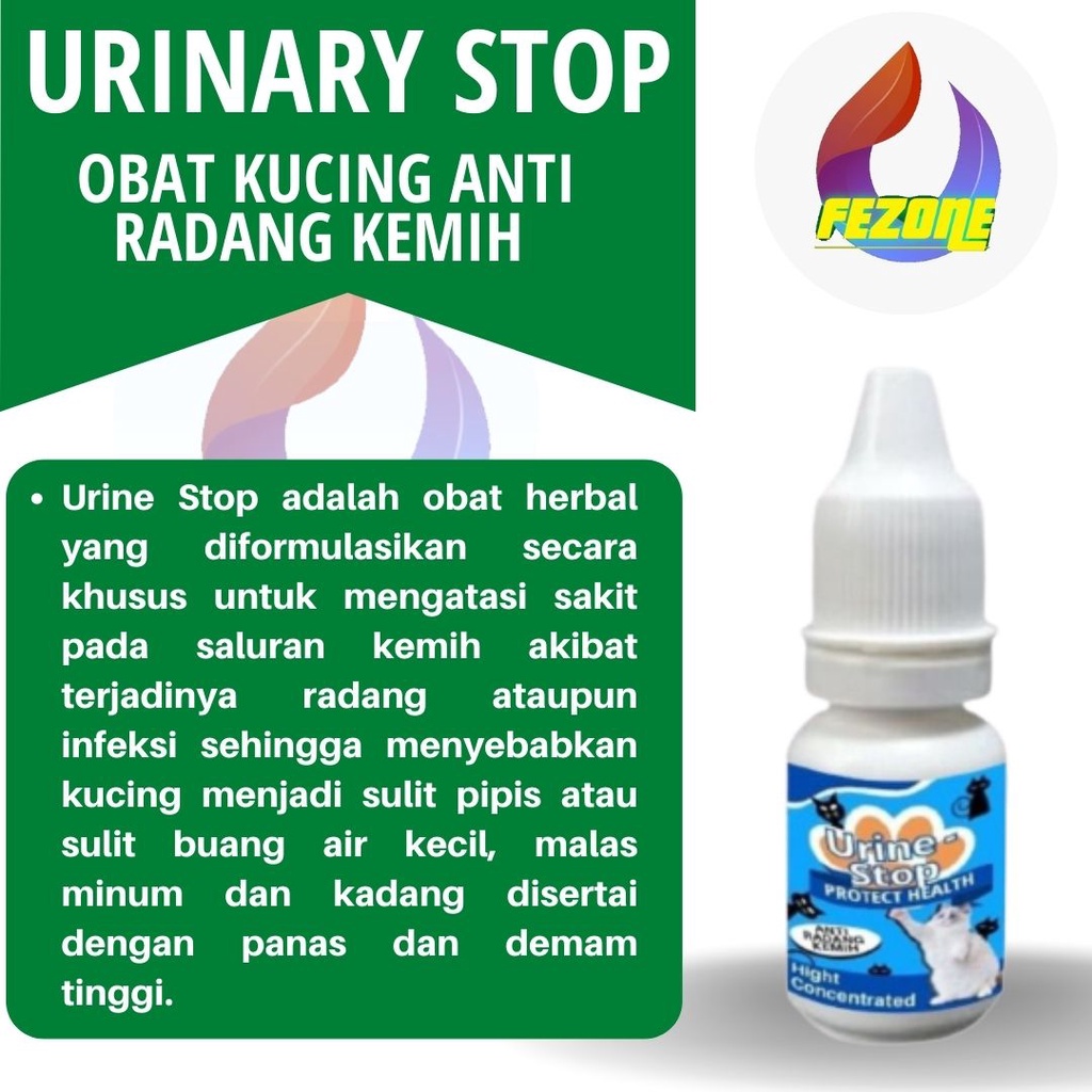 Obat Kucing Anti Radang Kemih Kencing Berdarah Susah Buang Air Kecil Pipis Kucing Ampuh FEZONE