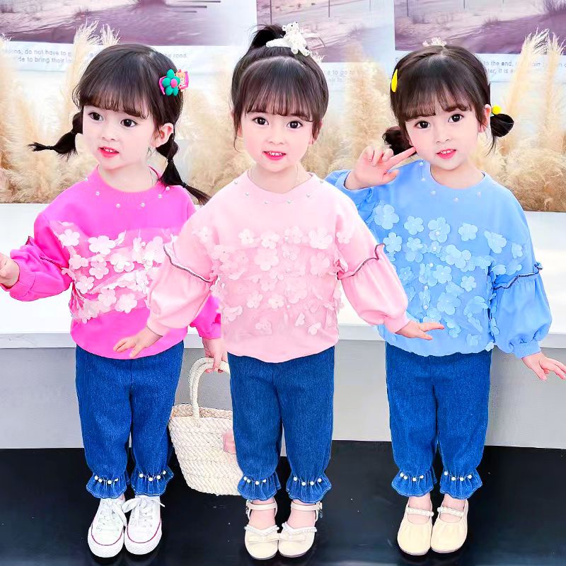 [4-9 tahun] SETELAN SWEATER IMPORT ANAK CEWEK 4-9 TAHUN SETELAN SWEATER LENGAN JAGUNG CELANA JOGGER / SETELAN SWEATER JOGGER ANAK PEREMPUAN IMPORT 4 5 6 7 8 9 TAHUN CELANA JOGGER PANTS SWEATER LENGAN JAGUNG