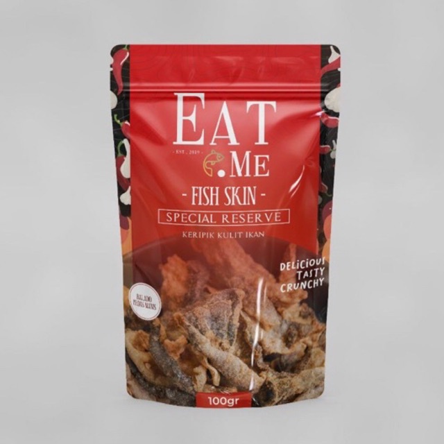 

Eat Me Fish Skin / Keripik Kulit Ikan Balado Pedas Manis 100 gram