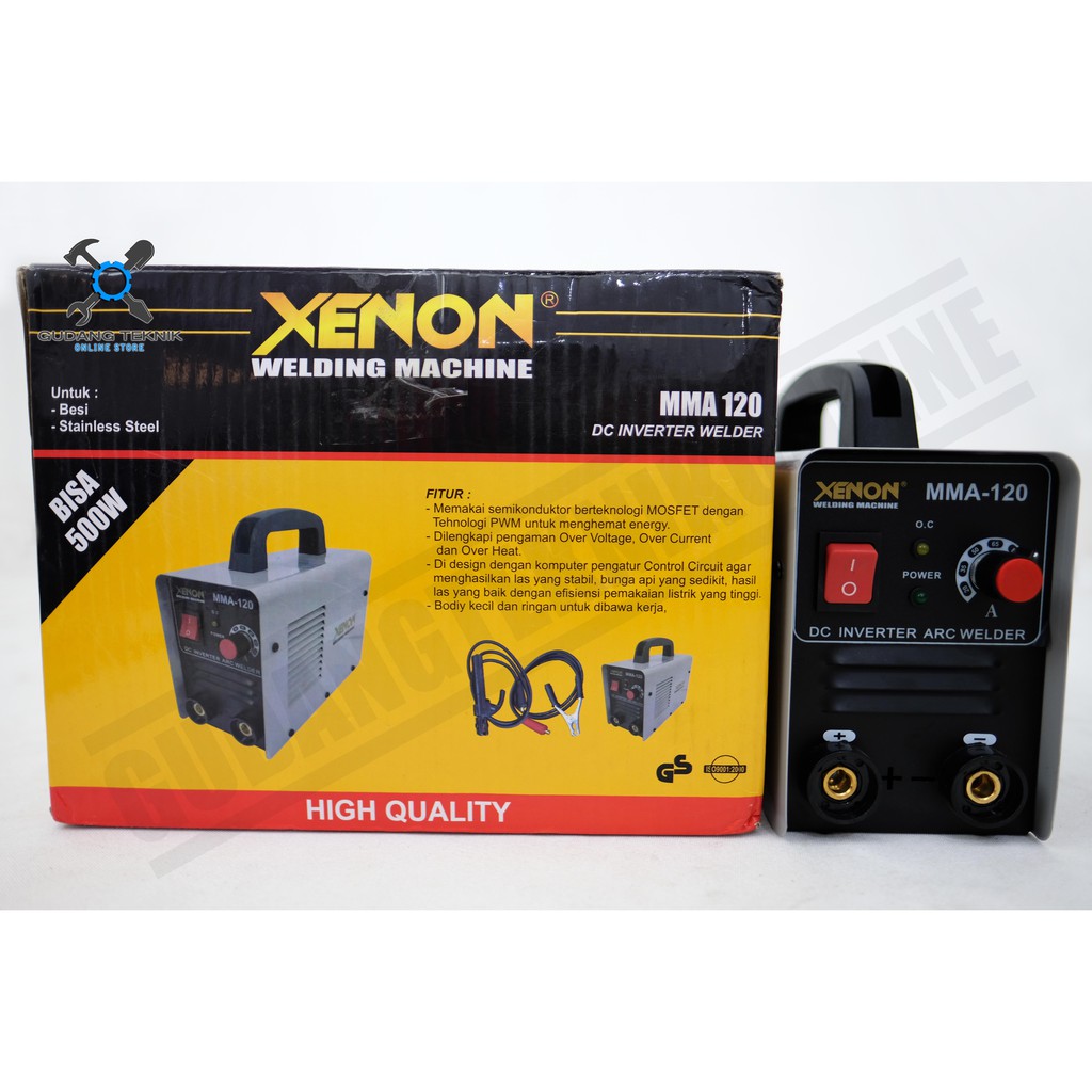 Mesin Trafo Las Inverter 120A Xenon / Travo Las 120 A Xenon MMA 120