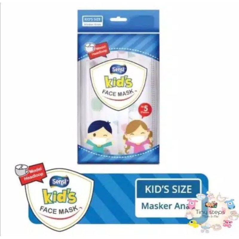 Masker sensi Kids motif cantik masker Anak anak sensi. sensi mask anak isi 5 pcs