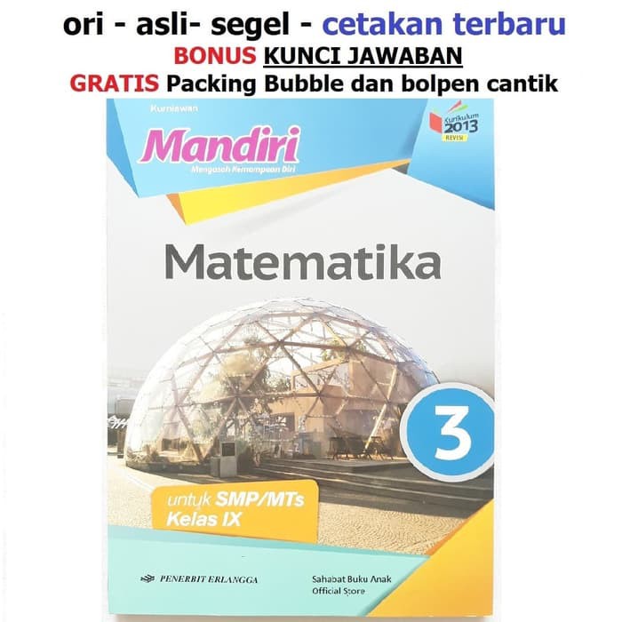 Nn Buku Mandiri Matematika Smp Kelas 9 Ix K13 Soal Jawaban Kurtilas Shopee Indonesia