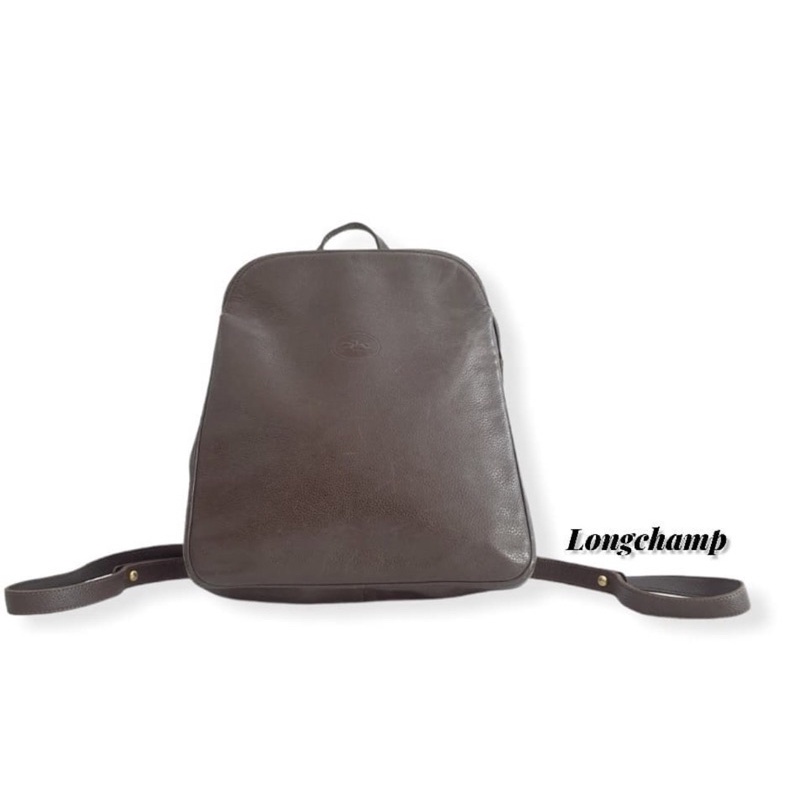 backpack ransel branded leather kulit brown coklat loncham authentic preloved second