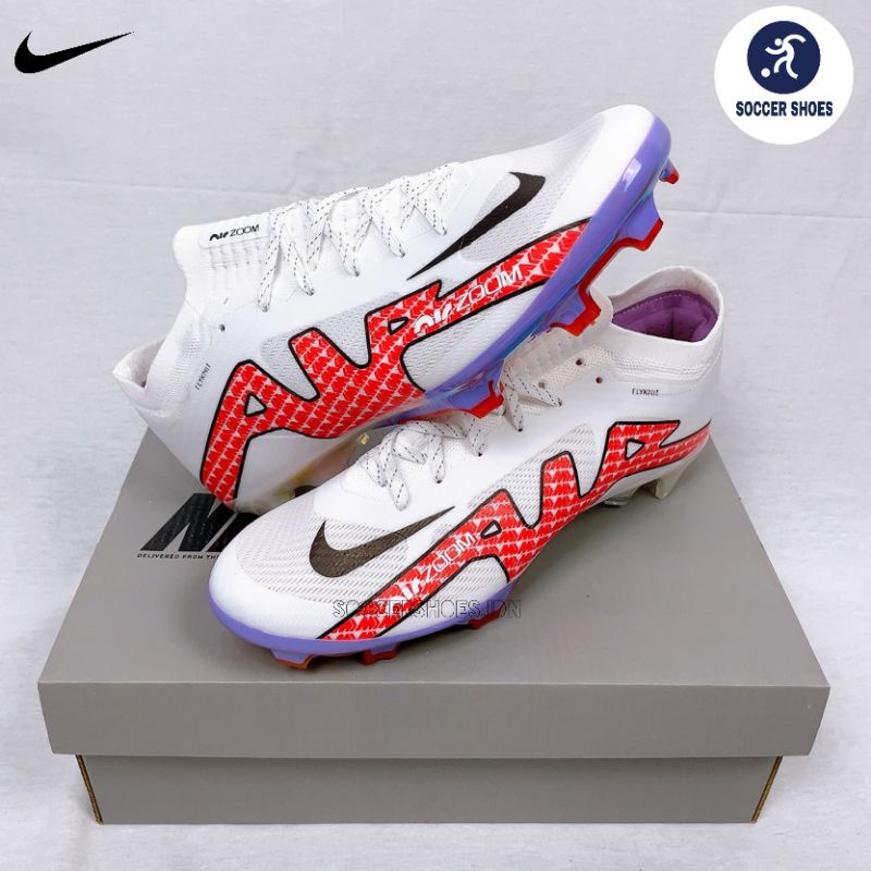 SEPATU BOLA NIKE ZOOM MERCURIAL VAPOR 15 ELITE WHITE CRIMSON FG